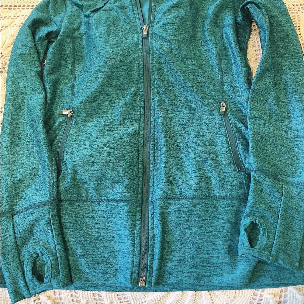 Gap Extra Small Turquoise Workout Jacket Stretchy - image 4